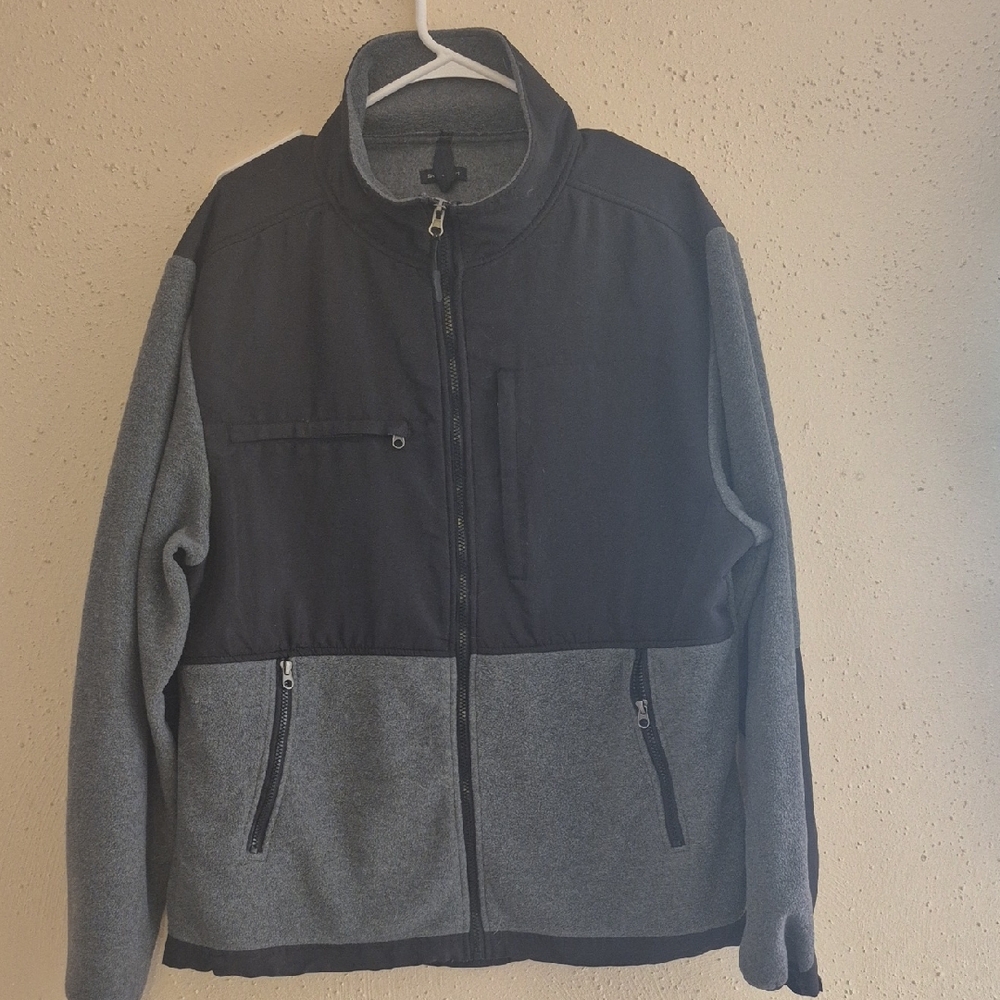 Men's Black and Gray Lightweight Jacket